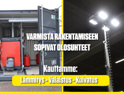 Machinery olosuhdekalusto lämmitys kuivatus ja valaistus