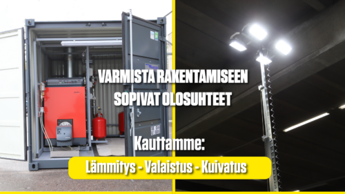 Machinery olosuhdekalusto lämmitys kuivatus ja valaistus