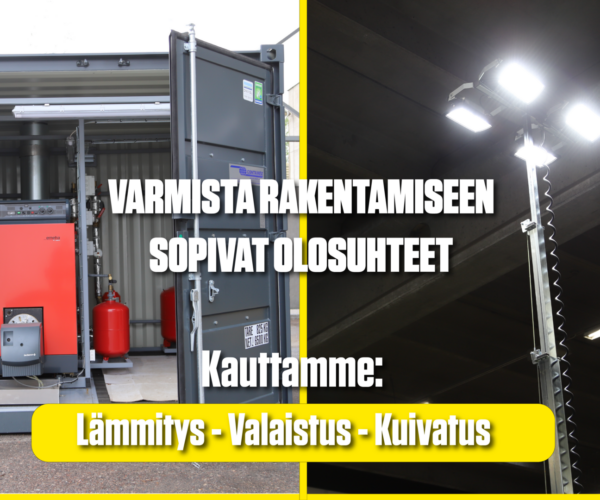 Machinery olosuhdekalusto lämmitys kuivatus ja valaistus